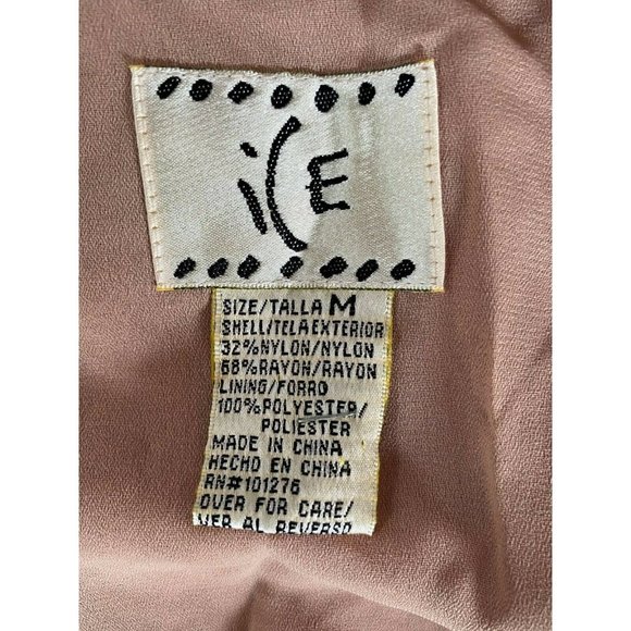 Ice Womens Velvet Wrap Jacket Red Paisley Long Sleeve Tie Collared M - Picture 11 of 12